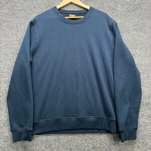 Eddie Bauer Sweatshirt Men's XL Blue Long Sleeve Fleece Lined Pullover